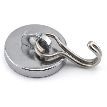 The Magnet Source Magnet Source .225 in. L X 1.125 in. W Silver Magnetic Hook 40 lb. pull 1 pc 07589